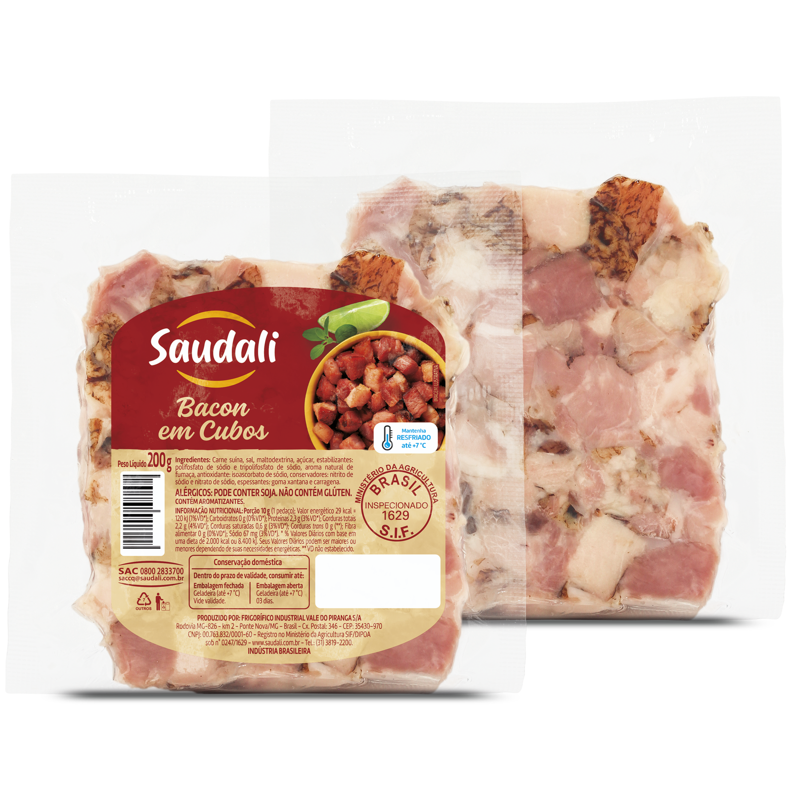 Bacon Cubos (Resfriado) 200 g